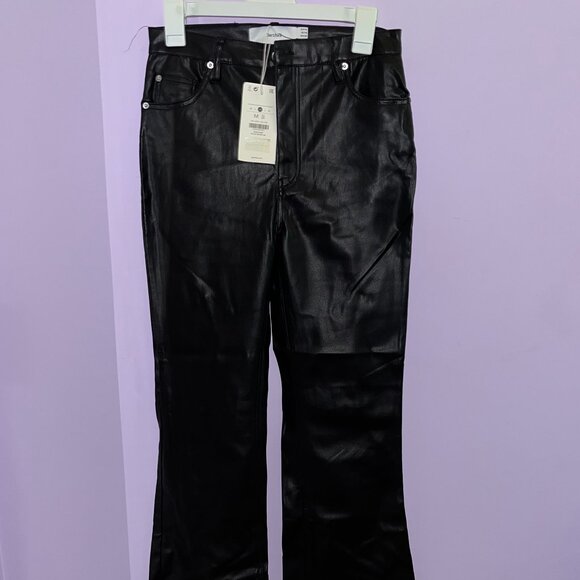 Bershkla flare faux leather trouser in black - Picture 3 of 3